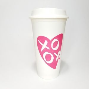 Starbucks XO heart Valentine's Day plastic tumbler